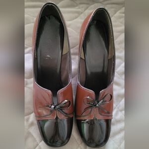 Elegant Brown and Black Updated Version Spectator  Women's Shoes #3